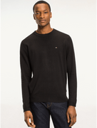 Core Cotton Silk C Neck - Flag Black
